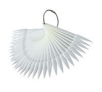 VICASKY 50pezzi Suggerimenti Per Unghie Forma Di Ventaglio Espositore Per Unghie Plastica Liscia Per Esercitarsi