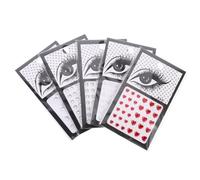 VICASKY 5fogli Gioielli per Viso da Festa Adesivi Strass Decorazioni per Occhi e Corpo Riutilizzabili in Acrilico per Vestiti e Telefoni