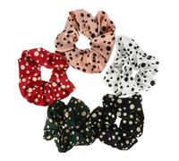 VICASKY 5pcs Grandi elastici per capelli Punteggiati Dolci Fermagli per Capelli Per Ragazze Elastiche Cravatte Per Capelli Accessori Per Capelli Vari Colori Per Tutti I Giorni E Occasioni Speciali