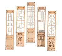 VICASKY 5pcs Schermo In Miniatura Modello Parte Della Casa Doll Accessori Elegante Schermo Decorativo Per Scene In Miniatura Design Vintage Per Progetti Creativi E