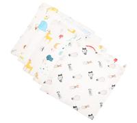 VICASKY 5pezzi Asciugamani Cotone Per Ragazzo Ragazza Bavaglini Assorbenti e Morbidi Di Fazzoletti Con Design Arcobaleno Pinguino Balena Pulcino e Vitello Accessori Pratici Per Genitori