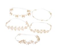 VICASKY 5pezzi Copricapo Per Banchetto Dei Cento Giorni Per Ragazzo Ragazza Ragazza Copricapo in Pizzo Cavo Motivo Floreale Ricamato Per Ragazzo Confezione