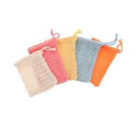 VICASKY 5pezzi Cotone e Lino Sacchetto per Saponetta Sacchetto per Sapone per Doccia Tasca per Sapone Esfoliante Borsa per Shampoo Solido Scrub per Corpo da Uomo Custodia per Sacchetti