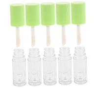 VICASKY 5pezzi Flacone Di Lucidalabbra Ricaricabile in Plastica Trasparente Con Pennello Grande Contenitori Fai Da Te Per Lucidalabbra Tubetti Vuoti