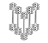 VICASKY 5pezzi Manubri in Miniatura Forniture per Palestra in Scala Simulazione Decorazioni per Mini Casa Giocattolo in Miniatura