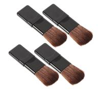 VICASKY 5pezzi Pennello Piatto Piccolo per Fard Mini Applicatore per Cipria Set di Pennelli da Viaggio per Fondotinta in Fibra Morbida Pennello per Trucco del Viso Occhi