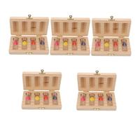 VICASKY 5sets Scatole Memoria Per Denti Da Latte Dei Ragazzo Ragazza Organizzatore Personalizzato Con Scomparti Per Denti Decidui e Ricordi Infanzia Unico Per Shower e Occasioni Speciali
