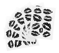 VICASKY 6 Fogli Carta da tatuaggio con stampa labbra temporanea per le donne temporaneo labbra finte labbro Adesivi per le donne adesivi per feste di trucco simpatici adesivi mini adesivi