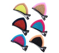 VICASKY 6 paia di forcine per capelli con orecchie di gatto, per feste, cosplay e uso quotidiano, colori casuali