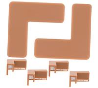 VICASKY 6 Pezzi Angolo del tavolo anticollisione Angoli tappi Protettore da tavolo paraspigoli del bordo guardie d'o protezioni per trasportino in silicone Gel di silice Brown