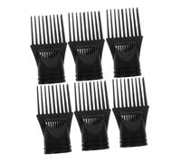 VICASKY 6 pezzi asciugacapelli - pettine modellante per asciugacapelli, pettine universale per asciugacapelli, pettine per asciugacapelli, pettine resistente al calore, in plastica, colore nero