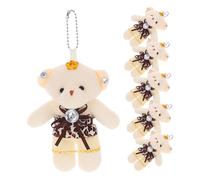 VICASKY 6 pezzi bambola nuziale orsetto ornamento giocattolo piccola bambola orso appeso piccolo orso giocattolo da appendere mini orsi decorazione accessorio per la casa