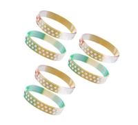 VICASKY 6 Pezzi Braccialetti Memoriali per Giorno Indipendenza Americana da Fasce Polso con Usa in Verde e Accessori Costume per Elezioni Presidenziali Donna