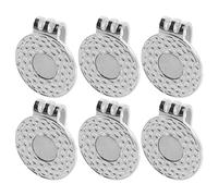 VICASKY 6 Pezzi Clip per Cappello da Golf Argento con Doppio Foro Marker Pallina Rimovibili per Visiera Cappelli e Borse Accessori Allenamento Golf per Uomo e Donna