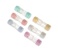 VICASKY 6 Pezzi Custodia Portatile per Lenti a Contatto Rigida 6 Pezzi Doppio Scomparto Igienico, Contenitore Compatto per Lenti da Viaggio in Plastica, Barilotto per Conservazione Sicura