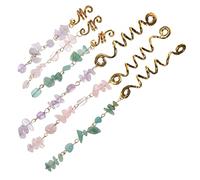 VICASKY 6 pezzi di accessori per capelli per dreadlocks, ciondolo in giada, intrecciato, per feste, cosplay, durevoli e riutilizzabili