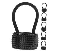 VICASKY 6 pezzi elastici per capelli a coda di cavallo per ragazze fasce per capelli titolari di grandi elastici per capelli sottili per sposare buoni accessori per ragazze treccia manico nero