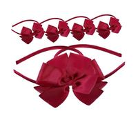 VICASKY 6 Pezzi Fasce per Capelli con Fiocchetto per Bambina Accessori per Feste Fascia Decorativa in Resistente Morbida e Confortevole per Capelli Corti Ricci e Lisci Colore Rosso