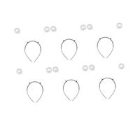 VICASKY 6 Pezzi fascia per la palla in schiuma fascia per con palla di schiuma Elegante Marrone perline raso bande copricapo da ballo da festa Prop di unico plastica bianca