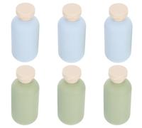 VICASKY 6 pezzi Flaconi Shampoo Viaggio Ricaricabili Bottiglie Toilette Compressibili con Tappo Flip Top Antiscivolo per Shampoo Balsamo e Lozioni Contenitori Vuoti Portatili per Viaggi e