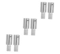 VICASKY 6 Pezzi Kit Punte Filettate per Manico Scopa Americano Adattatore Estensione in Alluminio per Asta Telescopica Sostituzione Facile e Sicura per Scope Mop e Spazzole