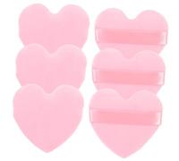 VICASKY 6 Pezzi Love Powder Puff Soffice Cuscino Per Sfumare Mini Spugna Per Il Trucco Blush Cipria In Polvere Flanella Rosa