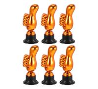 VICASKY 6 Pezzi Mini Coppa a Pollice in Plastica Kaki | Tavolo e Sacchetti , Finitura Vivace, per Competizioni Quiz, Feste di Compleanno e Adulti