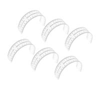VICASKY 6 pezzi Righello per Sopracciglia Flessibile in PVC Trasparente con Scala Nera Strumento di Mappatura per Microblading e Trucco Permanente Adatto Professionisti e Principianti