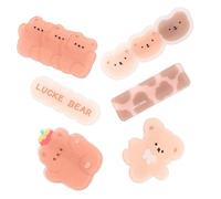 VICASKY 6 Pezzi tornante dei cartoni animati peluche perni orso barrette piccolo Piacpe femminili molletta per dal becco d'anatra Fermagli per vintage Pins carini Acrilico