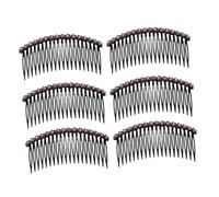 VICASKY 6 Pz Pettine per Capelli Per La Sposa Eleganza Nozze Forcina Sposa Francese Twist Pettini Laterali Per Le Donne Pettini Per Acconciatura Dei Capelli Strass Laterali