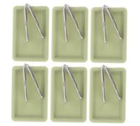 VICASKY 6 set di mini vassoio da cucina per bambole modello casa delle bambole come se si gioca giocattoli mini stampo da torta in miniatura accessori da cucina per bambole in acrilico verde chiaro
