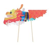 VICASKY 6 Set Drago Fatto A Mano Di Carta 3d Drago Cinese Nuovo Anno Pratico Accessori Diy Cinese Lanterna Del Drago Giocattoli Puzzle Materiali Adesivi Bambino