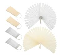 VICASKY 6 Set Espositori Professionali per unghie a Ventaglio in Plastica Trasparente con Bastoncini Campione Colore Riutilizzabili per Manicure Art in Salone e Formazione