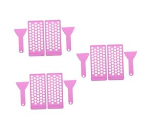 VICASKY 6 Set Kit per Balsamo Labbra DIY con Vassoio Spatola in Contenitori per Riempimento Rossetto e Lucidalabbra Te per Creazione Balsamo Idratante e Protettivo