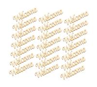 VICASKY 60 Pezzi di Decorazioni in Legno Non Finite a Forma di Parole Inglesi Benvenuto, Facili da Dipingere da Appendere, per Artigianato e Decorazioni per Celebrazioni