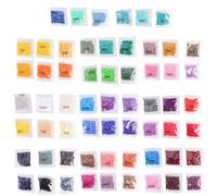 VICASKY 60 Pezzi Gems Strass Piatti 2,8mm per Gioielli Fai da Te e Ricamo | Resina per Lavoretti, Adesione Facile, Decorazione Sculture, Sostituzione Artigianale per Pendenti e Produzione Gioielli