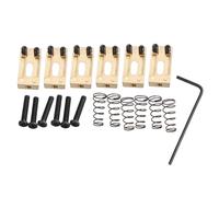 VICASKY 6pcs Metallo Chitarra Accessori Elettrica Chitarra Ponte Sella Set Bloccato String Colore Oro