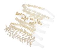 VICASKY 6pcs Parti Fascia Pizzo Elegante Accessori Per Capelli Per Le Ragazze Per Le Parti Doccia E Occasioni Speciali Compresi Fiori Disegni E Elastici