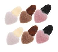 VICASKY 6pcs peluche fermagli per capelli per ragazze Kawaii accessori per capelli in peluche antiscivolo per abiti di tutti i giorni, colori misti tre varianti