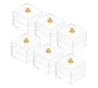 VICASKY 6pcs scatola di immagazzinaggio in miniatura contenitore di plastica trasparente per la casa delle bambole per piccoli accessori giocattoli e progetti artigianali robuste e pratiche mini
