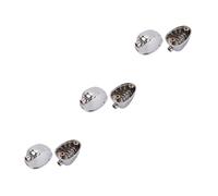 VICASKY 6pcs Snare Drum Lug Ear Claw Hooks Connector Facile installazione robusta e durevole per set di batteria compatibile con tamburi single-end color argento