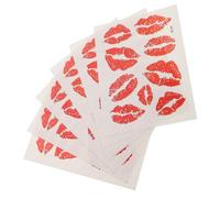 VICASKY 6pcs temporanei Impermeabile Labbra Pattern Adesivi Labbra Rosse Tattoo Sticker Per La Decorazione del Corpo Viso E Body Art Delicato Sulla Pelle E Di Facile Applicazione