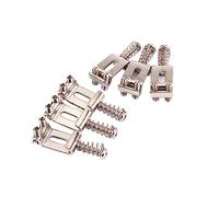 VICASKY 6pcs Tremolo Ponte Selle Chitarra Parti Con Finitura Cromata Strette Distanze Ricambi Per Migliorata Qualità Suono E Sustain Compatibile Con Chitarre Comunali
