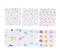 VICASKY 6pezzi Asciugamani Cotone Per Asciugamani Saliva Sei Strati Morbidi e Assorbenti Per Pulizia Viso e Manine Come Bavette Per Mussole Unisex Per Ogni Occasione