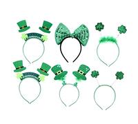 VICASKY 6pezzi Copricapo Trifoglio Di San Patrizio Accessorio Per Capelli Verde Chiodi Di Garofano Leggero e Resistente Per Feste e Celebrazioni