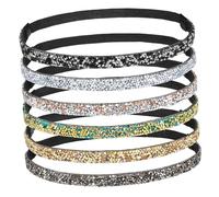 VICASKY 6pezzi Fascette Sottili Strass Per Capelli Donna Fasce Elastiche Decorative Copricapo Leggero e Resistente Per Eventi Speciali e Uso Quotidiano