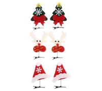 VICASKY 6pezzi Fermagli per Capelli Natalizi Forcine Decorative per Feste Accessori per Capelli Realizzati Mano per Regali di Natale