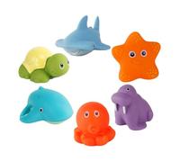 VICASKY 6Pezzi Giocattoli da Bagno per Colorati con Animali dei Cartoni Animati Giocattoli Scolorenti Calorper Bagno Sicuro per Giochi