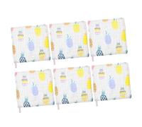 VICASKY 6pezzi Mussola Per Ragazzo Ragazza Ragazza in Cotone Fazzoletto Setoso e Ipoallergenico Asciugamano Comodo Per Casa Ad Asciugatura Rapida e Resistente