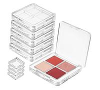 VICASKY 6pezzi Palette Vuote per Ombretti Palette per Trucco Vuote Contenitori per Ombretti Trasparenti Portacolori Design Costruzione Resistente in Plastica Chiusura Ermetica per Trucco